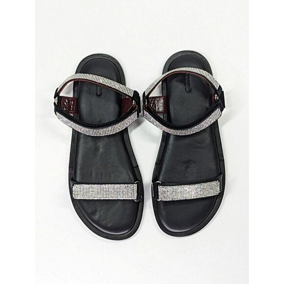 STAUD Women's Betty Rhinestone Embellished Black Sandals Size 38.5 (MSRP $395) - Picture 8 of 10